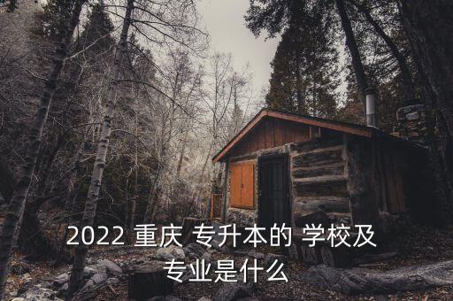 2022 重慶 專升本的 學(xué)校及 專業(yè)是什么