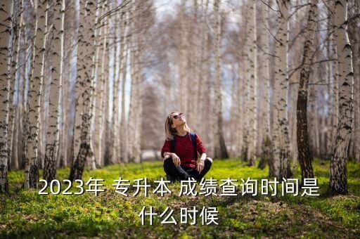 2023年 專升本 成績查詢時間是什么時候