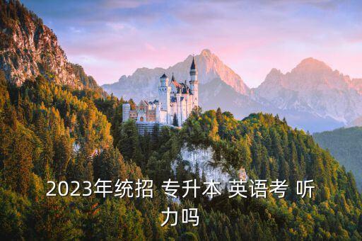 2023年統(tǒng)招 專升本 英語考 聽力嗎