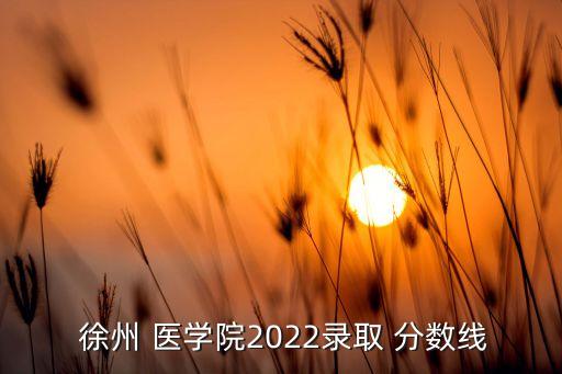  徐州 醫(yī)學院2022錄取 分數(shù)線