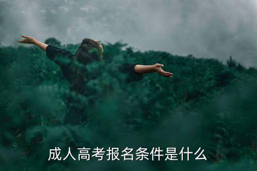 成人高考報名條件是什么