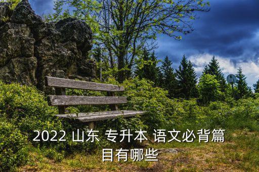 2022 山東 專升本 語(yǔ)文必背篇目有哪些