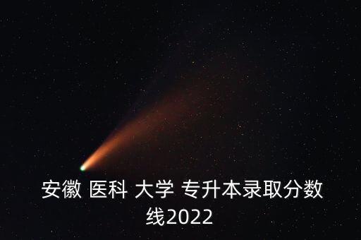  安徽 醫(yī)科 大學 專升本錄取分數(shù)線2022