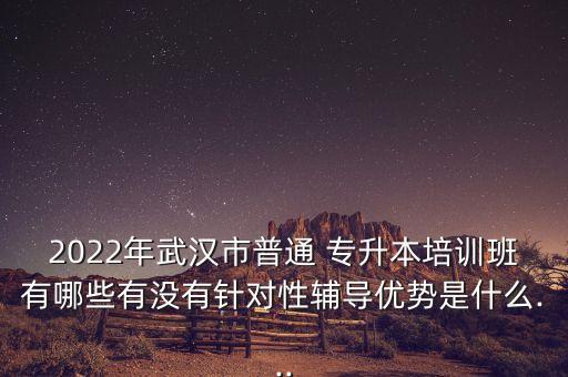 2022年武漢市普通 專升本培訓(xùn)班有哪些有沒有針對(duì)性輔導(dǎo)優(yōu)勢(shì)是什么...