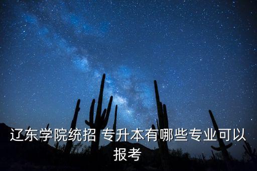 遼東學(xué)院統(tǒng)招 專升本有哪些專業(yè)可以報考