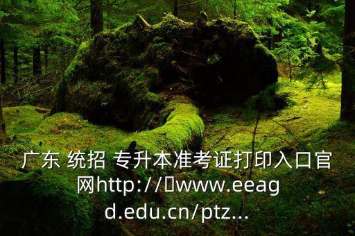 廣東 統(tǒng)招 專升本準(zhǔn)考證打印入口官網(wǎng)http://?www.eeagd.edu.cn/ptz...