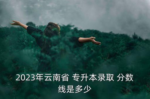 2023年云南省 專升本錄取 分?jǐn)?shù)線是多少