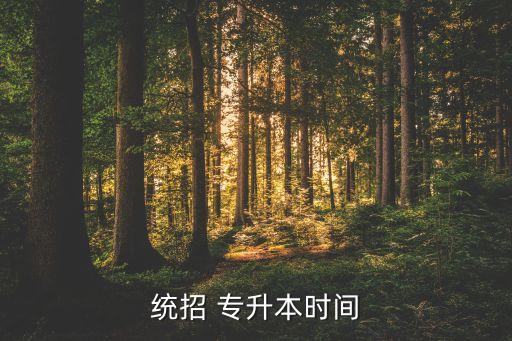 統(tǒng)招 專升本時(shí)間