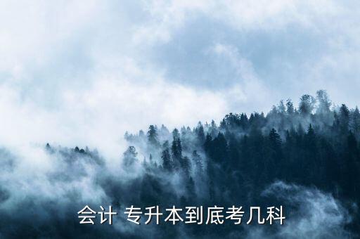 會(huì)計(jì)專(zhuān)升本專(zhuān)業(yè)課考什么