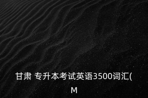 甘肅 專升本考試英語3500詞匯(M