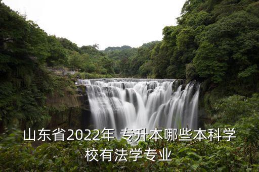 山東省2022年 專升本哪些本科學校有法學專業(yè)