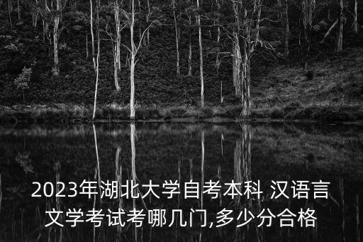 2023年湖北大學自考本科 漢語言文學考試考哪幾門,多少分合格