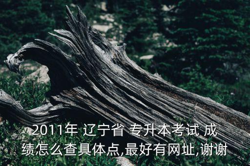 2011年 遼寧省 專升本考試 成績怎么查具體點(diǎn),最好有網(wǎng)址,謝謝