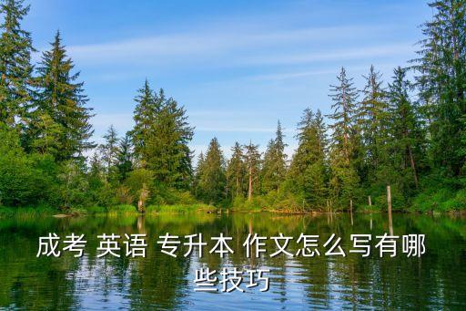 成考 英語(yǔ) 專升本 作文怎么寫有哪些技巧