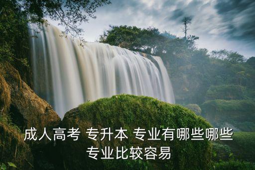  成人高考 專升本 專業(yè)有哪些哪些 專業(yè)比較容易