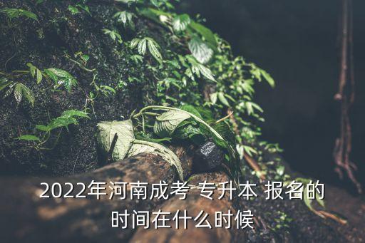 河南省專升本考試報名時間,河南專升本考試科目順序及時間