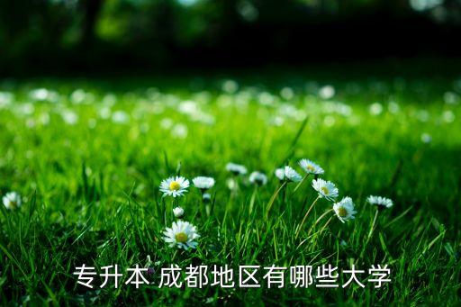 專(zhuān)升本 成都地區(qū)有哪些大學(xué)