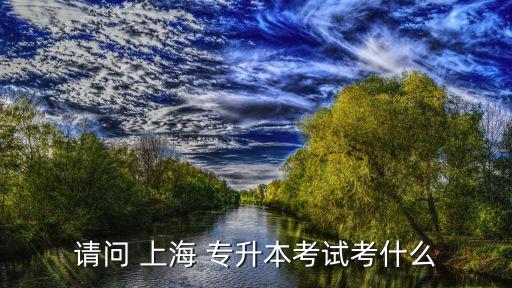 請(qǐng)問(wèn) 上海 專(zhuān)升本考試考什么