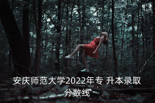 安慶師范大學(xué)2022年專 升本錄取分?jǐn)?shù)線