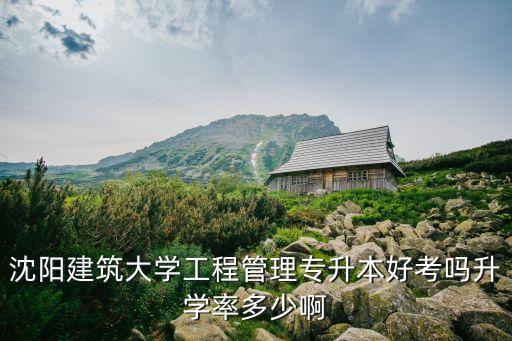 沈陽建筑大學(xué)工程管理專升本好考嗎升學(xué)率多少啊