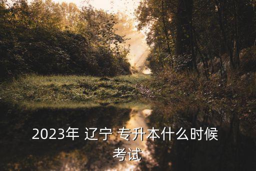 2023年 遼寧 專升本什么時(shí)候 考試