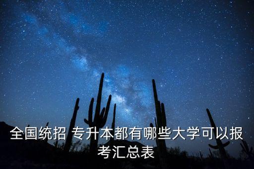 全國統(tǒng)招 專升本都有哪些大學可以報考匯總表