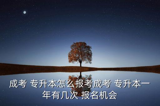 成考 專升本怎么報考成考 專升本一年有幾次 報名機會