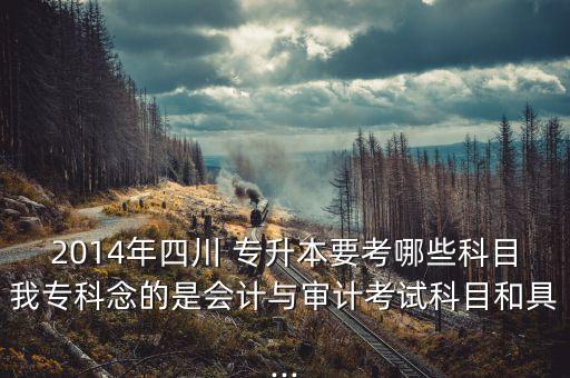 2014年四川 專升本要考哪些科目我?？颇畹氖菚嬇c審計考試科目和具...