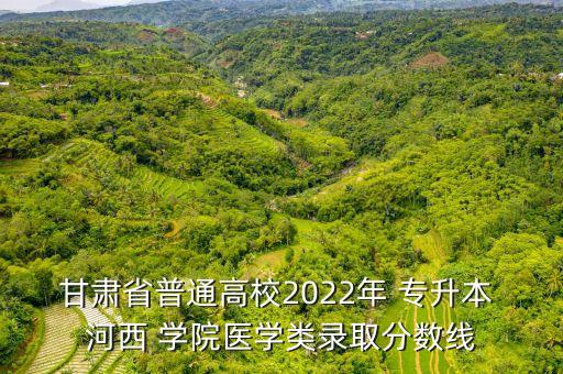 河西學(xué)院專升本通知,2023河西學(xué)院專升本招生簡章