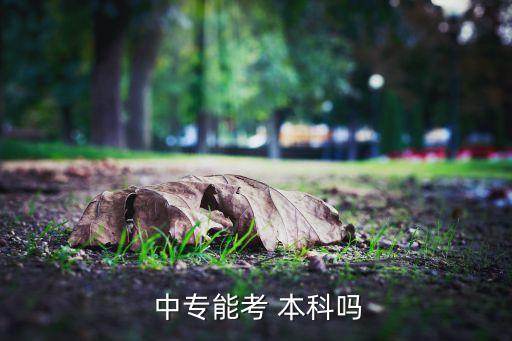  中專能考 本科嗎