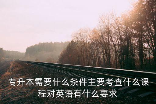  專升本需要什么條件主要考查什么課程對(duì)英語(yǔ)有什么要求