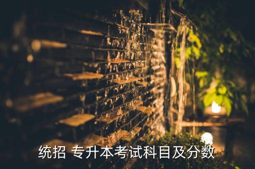 統(tǒng)招 專升本考試科目及分?jǐn)?shù)