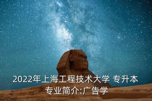 2022年上海工程技術(shù)大學(xué) 專升本 專業(yè)簡(jiǎn)介:廣告學(xué)