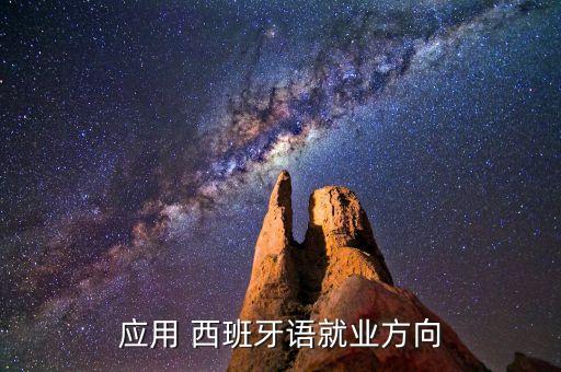 應(yīng)用 西班牙語就業(yè)方向