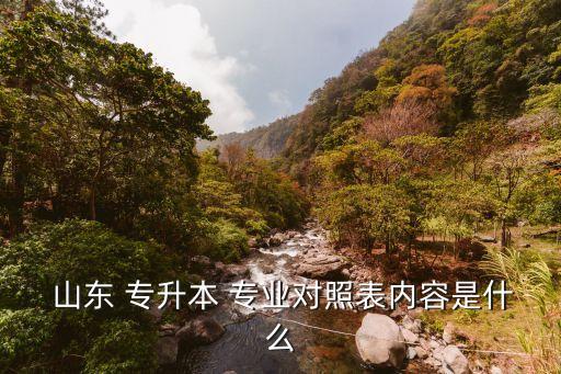  山東 專升本 專業(yè)對照表內(nèi)容是什么