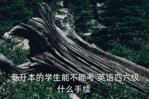  專升本的學(xué)生能不能考 英語(yǔ)四六級(jí)什么手續(xù)