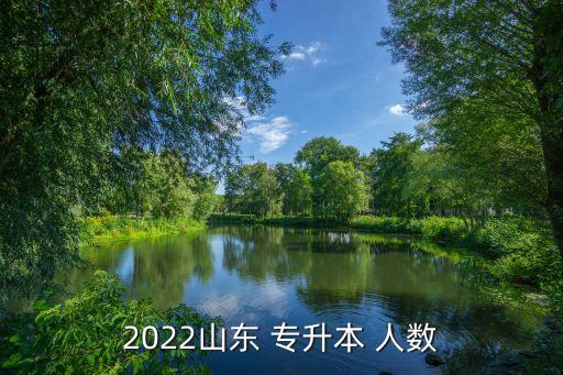 2022山東 專升本 人數(shù)