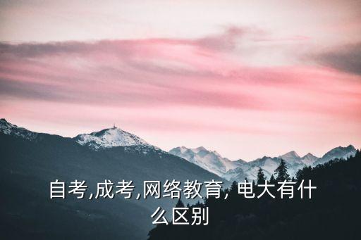  自考,成考,網(wǎng)絡(luò)教育, 電大有什么區(qū)別