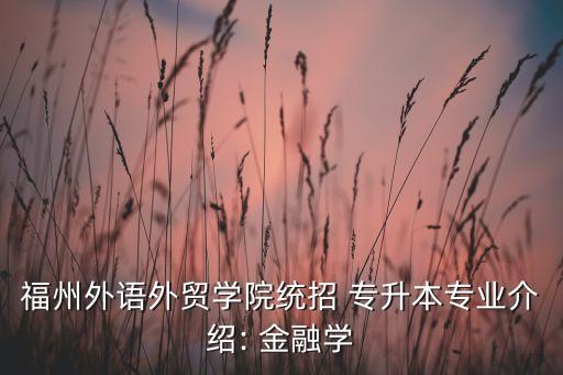 專升本金融學(xué)學(xué)什么意思,吉林省專升本金融學(xué)考什么