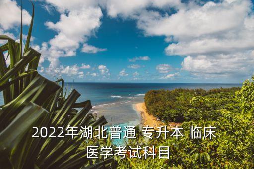 2022年湖北普通 專升本 臨床 醫(yī)學考試科目