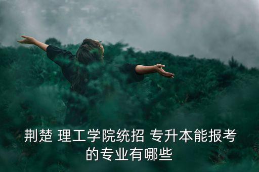  荊楚 理工學院統(tǒng)招 專升本能報考的專業(yè)有哪些