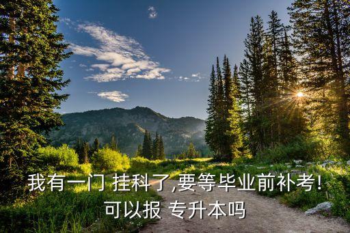 我有一門 掛科了,要等畢業(yè)前補(bǔ)考!可以報(bào) 專升本嗎