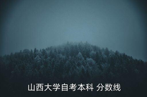  山西大學(xué)自考本科 分?jǐn)?shù)線