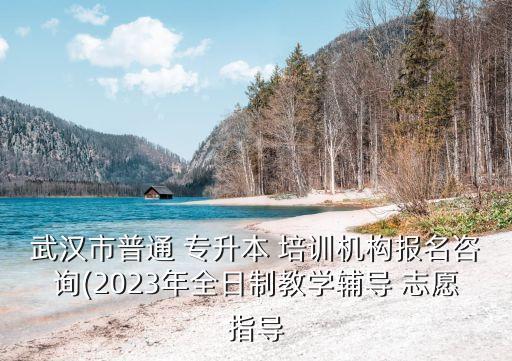 武漢市普通 專升本 培訓機構(gòu)報名咨詢(2023年全日制教學輔導 志愿指導