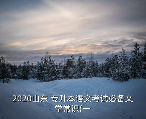 2020山東 專升本語文考試必備文學(xué)常識(一