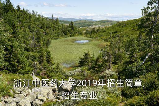 浙江中醫(yī)藥大學2019年招生簡章,招生專業(yè)