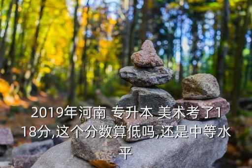 2019年河南 專升本 美術(shù)考了118分,這個分數(shù)算低嗎,還是中等水平