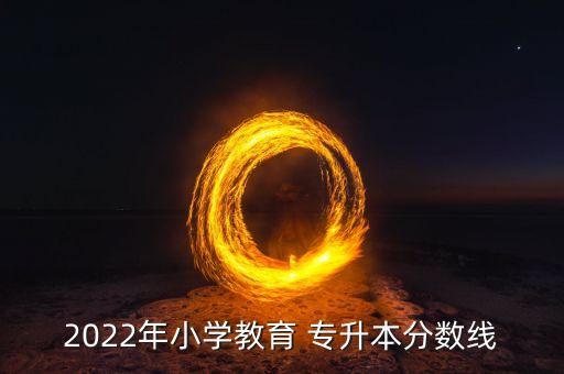 2022年小學(xué)教育 專升本分?jǐn)?shù)線