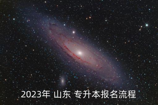 2023年 山東 專升本報(bào)名流程