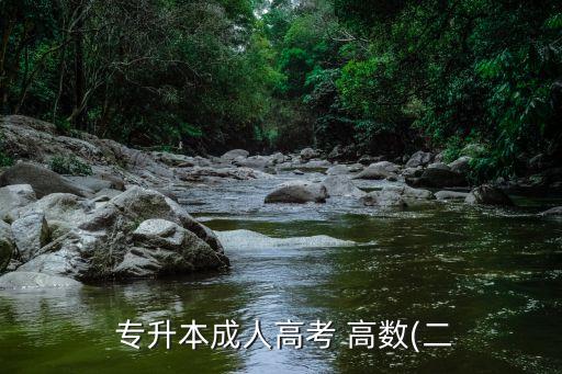  專升本成人高考 高數(shù)(二